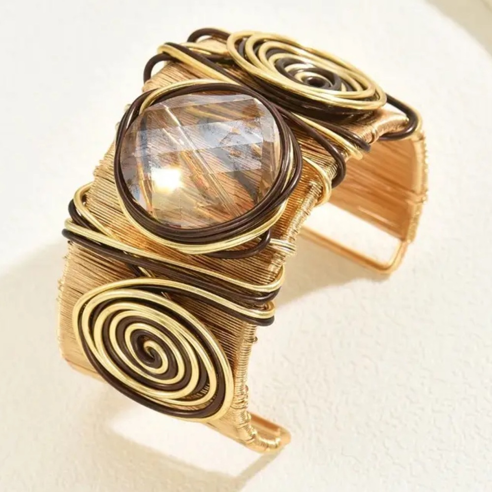 Spiral Threaded Inlay Bracelet Versatile. - Picture 4 of 7